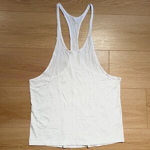 White Thin Racerback Workout Tank Top